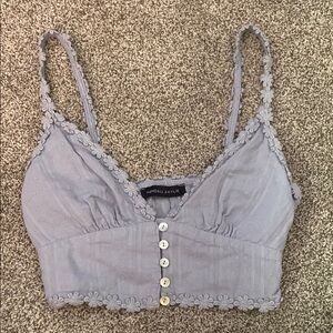 Kendall & Kylie Lilac Lace Trim Crop Top